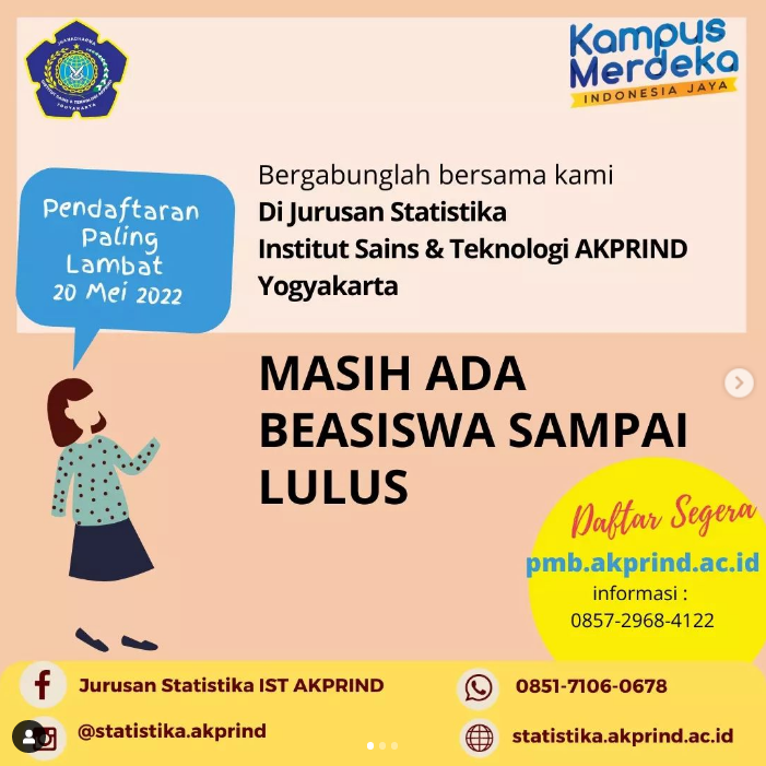 Ingin Kuliah Gratis Sampai Lulus, Segera Daftar Jalur Beasiswa Sampai Lulus di IST AKPRIND Yogyakarta